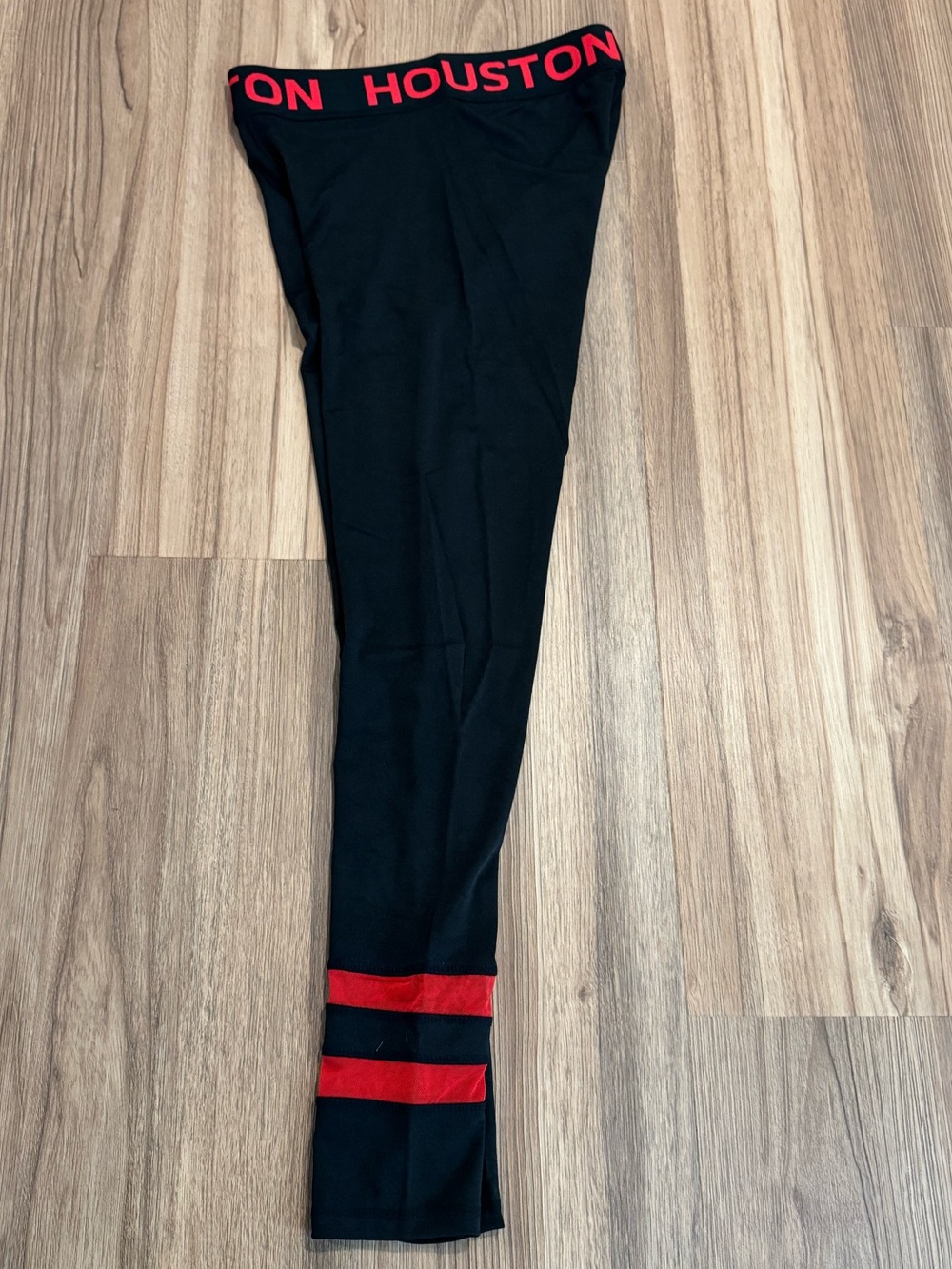 LIDA Houston Sport Black & Red Leggings w/ Branded Waistband- size S/M & L/XL - Picture 5 of 15